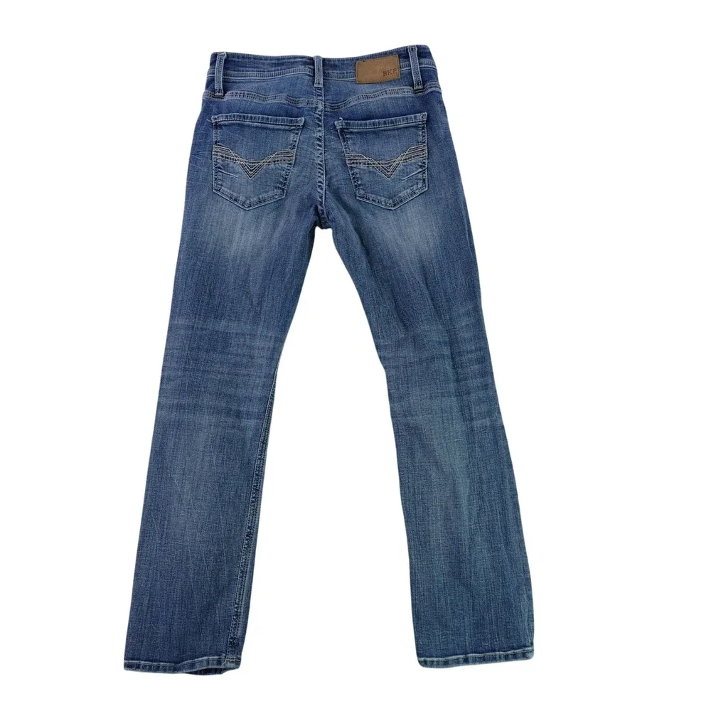BKE Jake Straight Jeans Mens 30x30 Blue Medium Wash Stretch Denim Nice Fade 8665